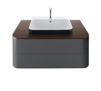 Console Duravit Happy D.2 Plus, 1000x550 mm, 1 découpe, pour meuble sous-lavabo HP4941, HP4961, HP4971, HP031E06969, Couleur: Noyer brossé Placage bois véritable