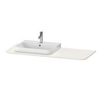 Duravit Console de lavabo Happy D.2 HP031KL3939 130×55 cm - 1 découpe à gauche - blanc mat nordique