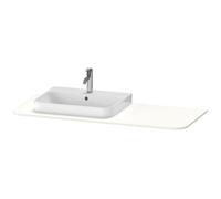 Console Duravit Happy D.2 Plus, 1300x550 mm, 1 découpe à gauche, pour meuble sous-lavabo HP4942, HP4962, HP4972, HP031KL8484, Couleur: Blanc super mat Décor