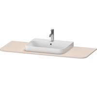 Console Duravit Happy D.2 Plus, 1300x550 mm, 1 découpe au centre, pour meuble sous-lavabo HP4942, HP4962, HP4972, HP031KM8383, Couleur: Décor taupe super mat