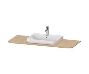 Console Duravit Happy D.2 Plus, 1300x550 mm, 1 découpe au centre, pour meuble sous-lavabo HP4942, HP4962, HP4972, HP031KM7171, Couleur: Placage chêne méditerranéen en bois véritable