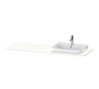 Console Duravit Happy D.2 Plus, 1600x550 mm, 1 découpe à droite, pour meuble sous-lavabo HP4944, HP4963, HP4973, HP031HR8484, Couleur: Blanc super mat Décor