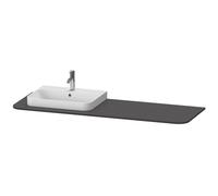 Duravit Console de lavabo Happy D.2 Plus HP031HL8080 160x55 cm, vasque à gauche, graphite super mat