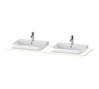 Console Duravit Happy D.2 Plus, 1600x550 mm, 2 découpes, pour meuble sous-lavabo HP4946B, HP4964B, HP4974B, HP032HB8484, Couleur: Blanc super mat Décor