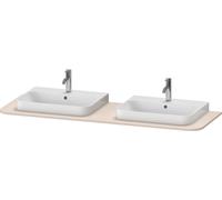 Console Duravit Happy D.2 Plus, 1600x550 mm, 2 découpes, pour meuble sous-lavabo HP4946B, HP4964B, HP4974B, HP032HB8383, Couleur: Décor taupe super mat