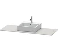 Console Duravit XSquare 060G, 1400x 550 mm, 1 dÃ©coupe au milieu, Couleur (avant/corps): Laque mate en soie Nordic White - XS060GM3939