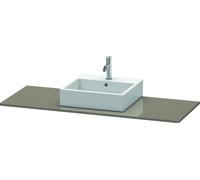 Console Duravit XSquare 060G, 1400x 550 mm, 1 découpe au milieu, XS060GM8989, Couleur: Laque haute brillance Gris Flanelle