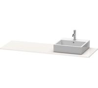 Console Duravit XSquare 060H, 1600x 550 mm, 1 découpe à droite, XS060HR8585, Couleur: Laque brillante blanche