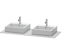 Console Duravit XSquare 063G, 1400x 550 mm, 2 découpes, Couleur (avant/corps): Laque mate en soie Nordic White - XS063GB3939