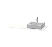 Console Duravit XSquare, 1 découpe à droite, 1400x16x550mm, XS060GR8484, Couleur: Blanc super mat Décor