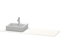Console Duravit XSquare, 1 découpe à droite, 1600x16x550mm, XS060HR3939, Couleur: Laque mate en soie Nordic White