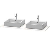 Duravit Console XSquare XS063GB8989 140 x 55 cm, avec deux découpes, Flannel Grey brillant