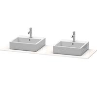 Duravit Console XSquare XS063HB8989 160 x 55 cm avec deux découpes, flanelle gris brillant