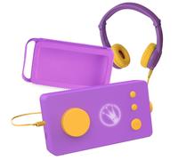 Console Educative - LUNII - Ma Fabrique à Histoires - Casque audio violet - Coque de protection - 24 histoires