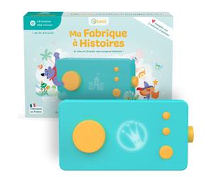 Console Educative - Ma Fabrique à Histoires Bleue - Lunii - Conteuse Interactive pour enfants de 3 à 8 ans - inclus Livre...