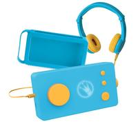Console Educative - Pack Ma Fabrique à Histoires Bleue avec Casque audio bleu et sa Coque Bleue - Lunii