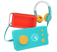 Console Educative - Pack Ma Fabrique à Histoires Bleue avec Casque audio vert et sa Coque Bleue - Lunii Orange Z200: TAILLES...