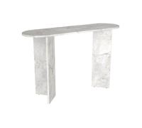 Vente-unique - Console - Effet marbre Blanc - TOPANIA