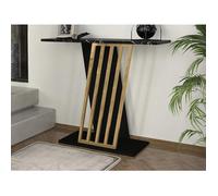 Console - Effet marbre noir et doré - ORSONA