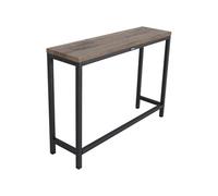 Console en acier et MDF Rise Plateau imitation teck
