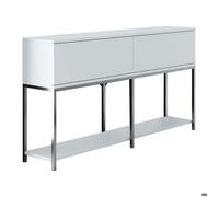 Console en agglomeré et métal Lord Blanc