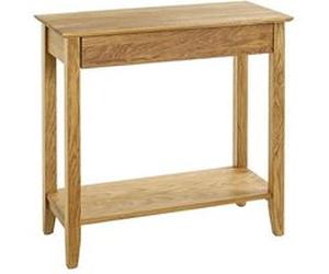 Console en Bois Avec Tiroir "Mani" 75cm Chêne Marron