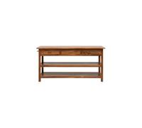 Console en bois de manguier marron, droit, avec rangement, 6 tiroirs et plus - Chehoma, Giverny - 180x70x90 cm