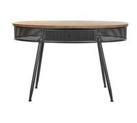 Console en bois de sapin naturel et métal noir - Longueur 120 x Profondeur 65 x hauteur 77 cm --