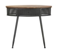 Console en bois de sapin naturel et métal noir - Longueur 90,50 x Profondeur 39 x hauteur 78 cm