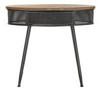 Console en bois de sapin naturel et métal noir - Longueur 90,50 x Profondeur 39 x hauteur 78 cm --