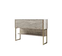 Console en bois "Luxe" - 120 x 30 x 80 cm - Travertin Or