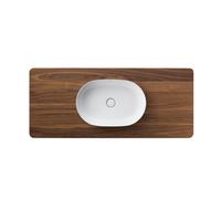 meuble sous vasque Duravit Luv LU946107777 138,8x59,5x2,5cm, en bois massif, avec découpe 2000 , noyer