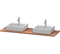 Duravit XSquare console en bois massif XS064HB7777 160x55cm, avec deux découpes, noyer américain