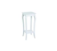 Console en bois massif laque blanc - 30 x 30 x 71 cm --