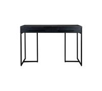 Console en bois noir, avec rangement, 2 tiroirs, droit, fait main, style années 50-70 - Dutchbone, Class - 120x45x78 cm