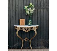 Console en bronze et marbre blanc n°1295