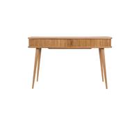 Console en frêne massif et MDF beige, 2 compartiments, volets coulissants, 1 tiroir - Zuiver, Barbier - 120x35x74 cm