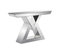 Console en MDF et miroir - Coloris : Argent - ISIDA