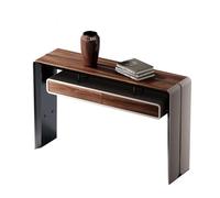 Console en Noyer de 137 cm avec tiroirs, Table d'entrée étroite