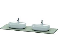 Console en pierre de quartz Duravit Luv, largeur 1783mm, adaptée au meuble sous-lavabo LU9562, LU9567, LU9467B3333, Couleur: Structure grise