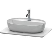 Console en pierre de quartz Duravit Luv LU9465, largeur 688mm, adaptée au meuble sous-lavabo LU9560, LU9565, LU946501717, Couleur: Structure blanche
