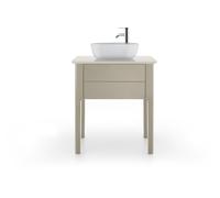Duravit Luv Meuble sous lavabo LU946501717 68,8x47,5cm, structure blanche, en pierre de quartz, avec 1 découpe