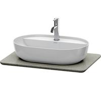 Console en pierre de quartz Duravit Luv LU9465, largeur 688mm, rectangulaire, adaptée au meuble sous-lavabo LU9560, LU9565, LU946503333, Couleur: Structure grise