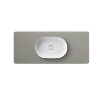 Duravit Luv Meuble sous lavabo LU946603333 138,8x59,5cm, Structure grise, en pierre de quartz, avec 1 découpe