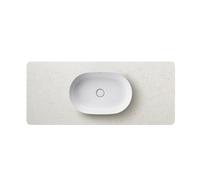 Duravit Luv Meuble sous lavabo LU946601717 138,8x59,5cm, structure blanche, en pierre de quartz, avec 1 découpe