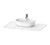 Console en pierre de quartz Duravit Luv LU9469, largeur 988mm, adaptée au meuble sous-lavabo LU9564, LU9569, LU946901717, Couleur: Structure blanche