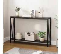 console entrée - table console - 100 x 23 x 80 cm - pour Salon Chambre - Style industriel - Noir