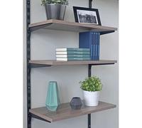 Console équerre au pas de 50 - Décor : Gris aluminium - Longueur : 330 mm - RAL : 9006 - ELEMENT SYSTEM