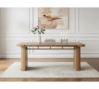 Console extensible 45 à 187 cm CASSIS placage chêne massif marron clair BOBOCHIC Marron clair