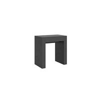 Console extensible 78x47/299 cm Allin Anthracite Spatulé rallonges internes -